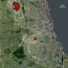 2015 Chicago Rolled Aerial Map – Classic Print Scale (32”x41”)