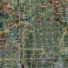 2015 Dallas/Fort Worth Wall Map Mural – Expanded Print Scale (112”x90”)