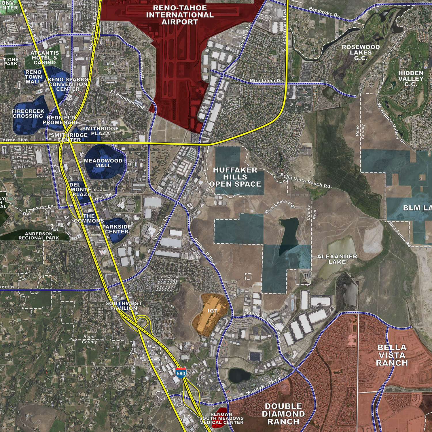 Las Vegas - Aerial Wall Mural - Landiscor Real Estate Mapping