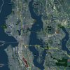 2016 Seattle Rolled Aerial Map – Professional Print Scale (46”x60”)