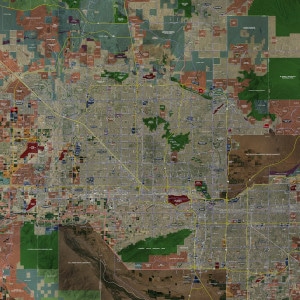 Phoenix (Expanded) - Rolled Aerial Map - Landiscor Real Estate Mapping