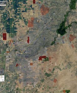 Rolled Aerial Map - Sacramento