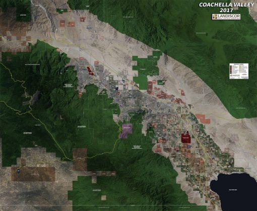 Rolled Aerial Map – Coachella Valley