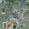 2017 Indianapolis Wall Map Mural – Standard Print Scale (76”W X 90”H)
