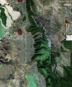 Rolled Aerial Map - Salt Lake City
